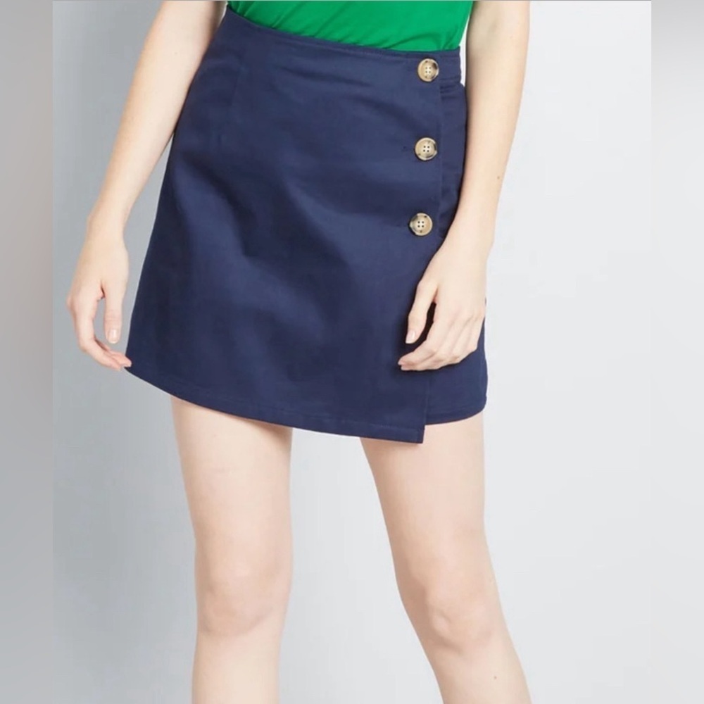 NWT - ModCloth Grammar Glam Mini Skirt in Navy - Size 12